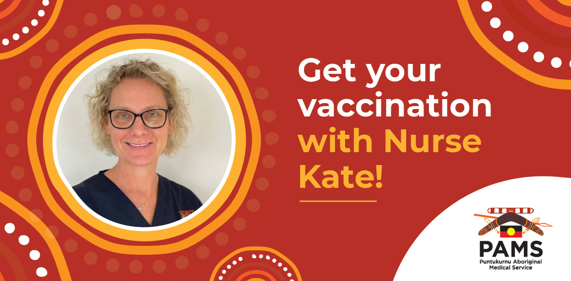 Get your vaccination at PAMS with Nurse Kate